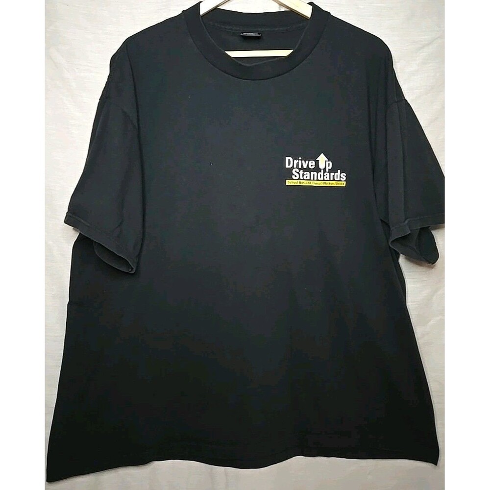 International Brotherhood of Teamsters Drive Up Standards T Shirt School Bus 2XL